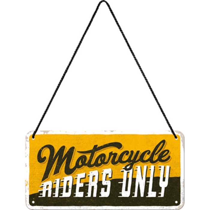 Placa decor metalica cu snur 10x20 Motorcycle Riders Only - Doar pentru Soferi de Motociclete [2]