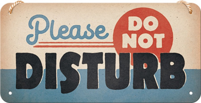 Placa decor metalica cu snur Do Not Disturb - Nu deranjati [2]