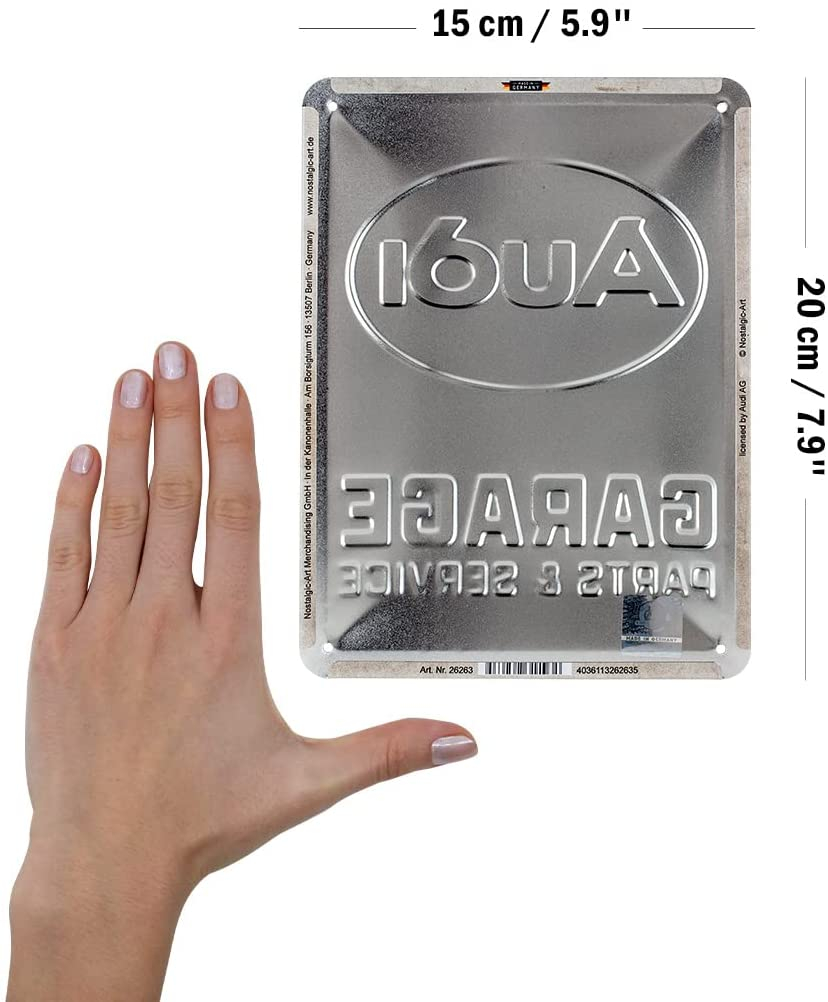 Placa metalica 15X20 Audi - Garaj [2]
