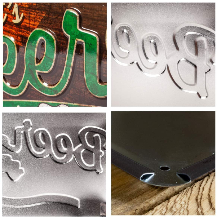 Placa metalica 15X20 Beer O'Clock Glasses - timpul pentru un pahar de bere [3]