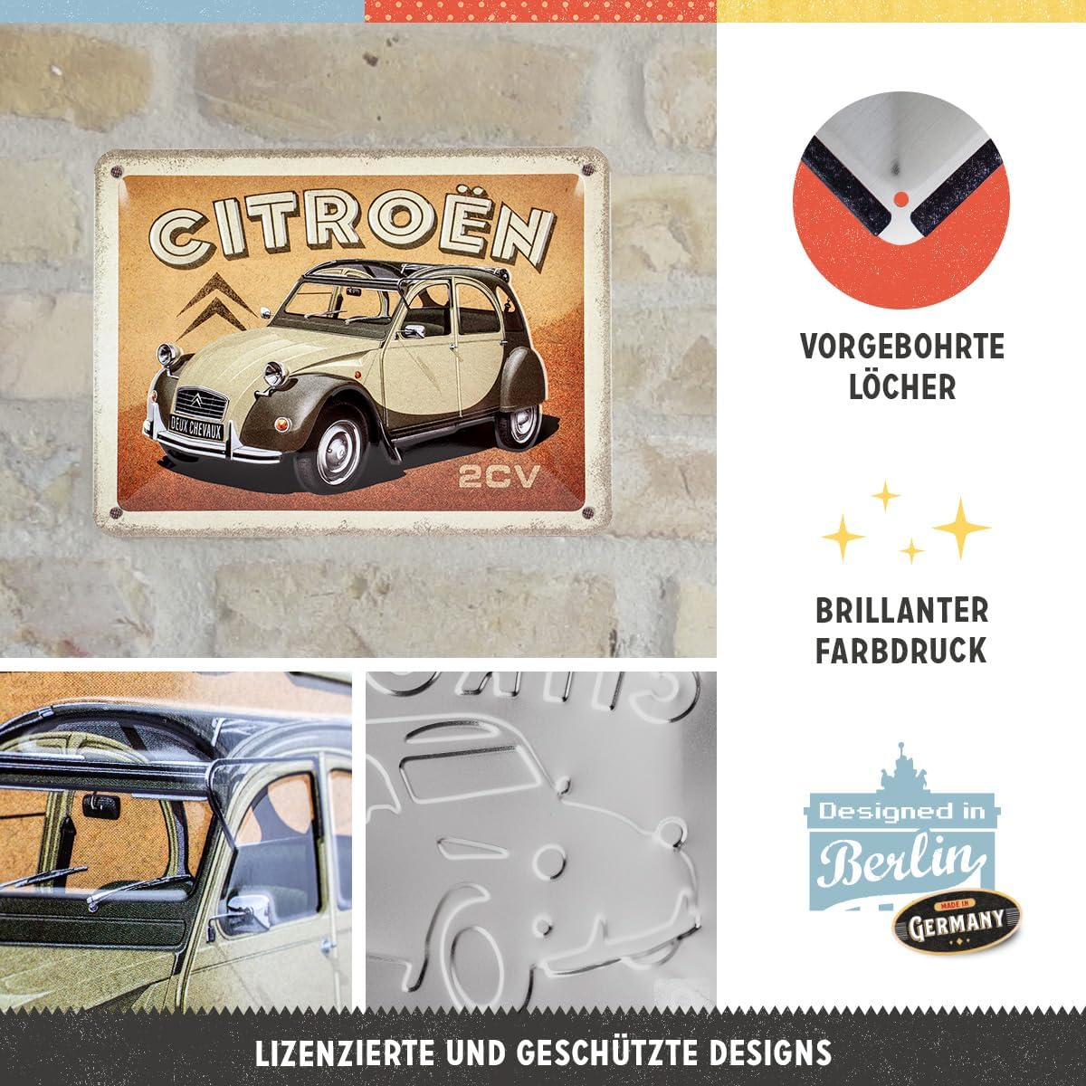 Placa metalica 15x20 Citroen - 2CV [3]