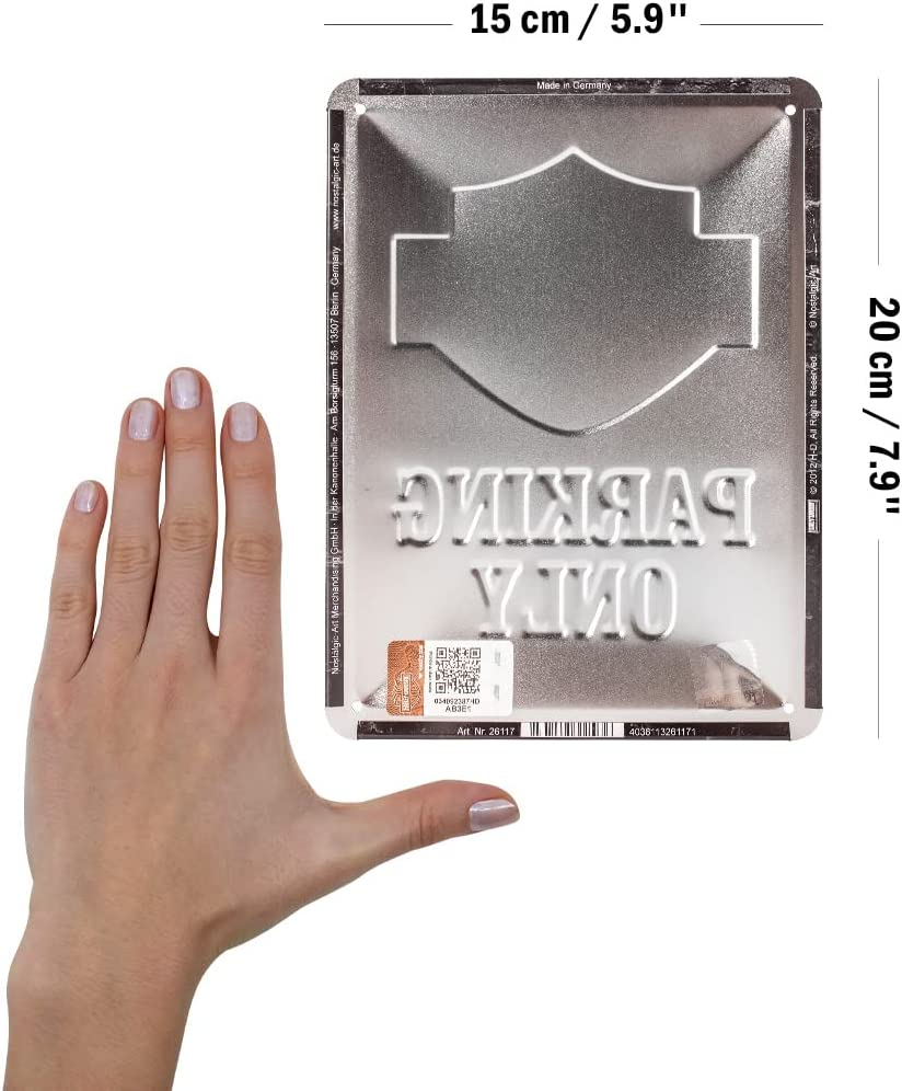 Placa metalica 15X20 Harley-Davidson Parking Only - Parcare doar pentru Harley-Davidson [2]