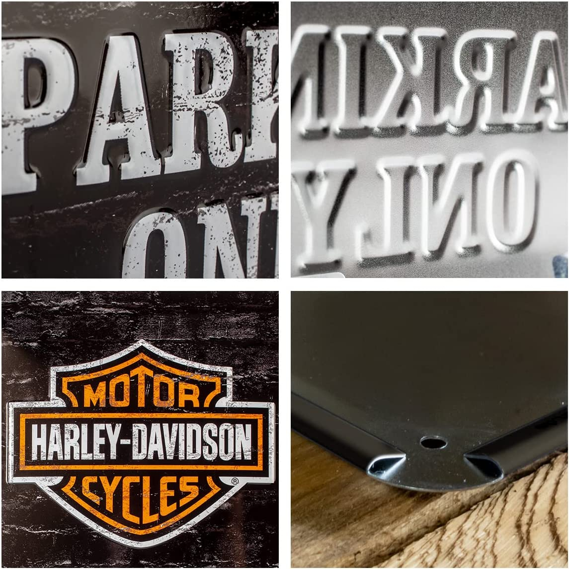 Placa metalica 15X20 Harley-Davidson Parking Only - Parcare doar pentru Harley-Davidson [3]