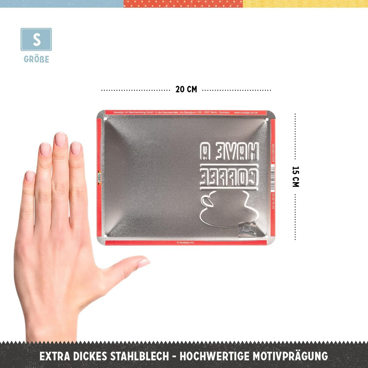 Placa metalica 15X20 Have a coffee - Serveste o cafea [2]