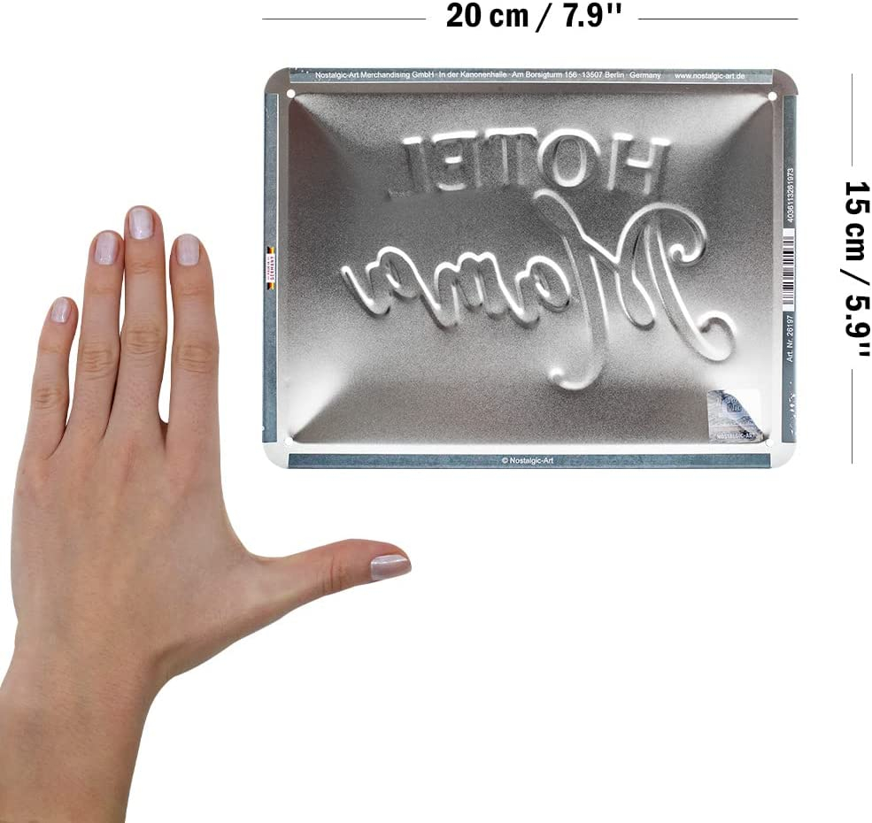 Placa metalica 15X20 Hotel Mama [3]