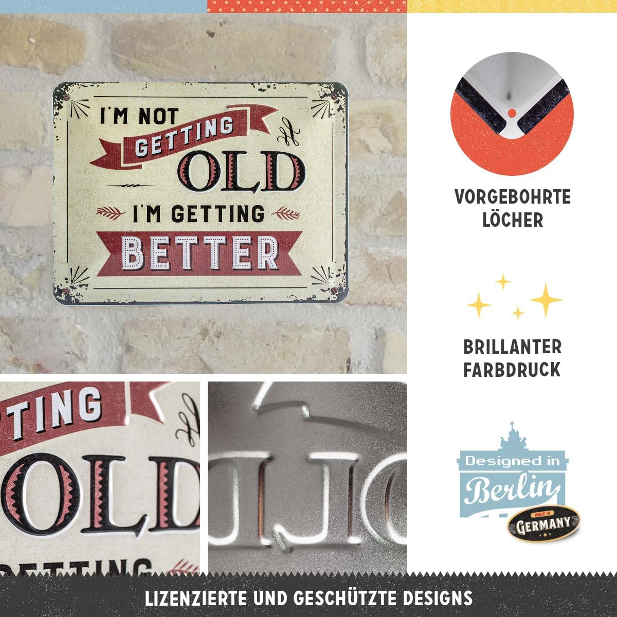 Placa metalica 15X20 I'm not getting old - Nu imbatranesc [2]