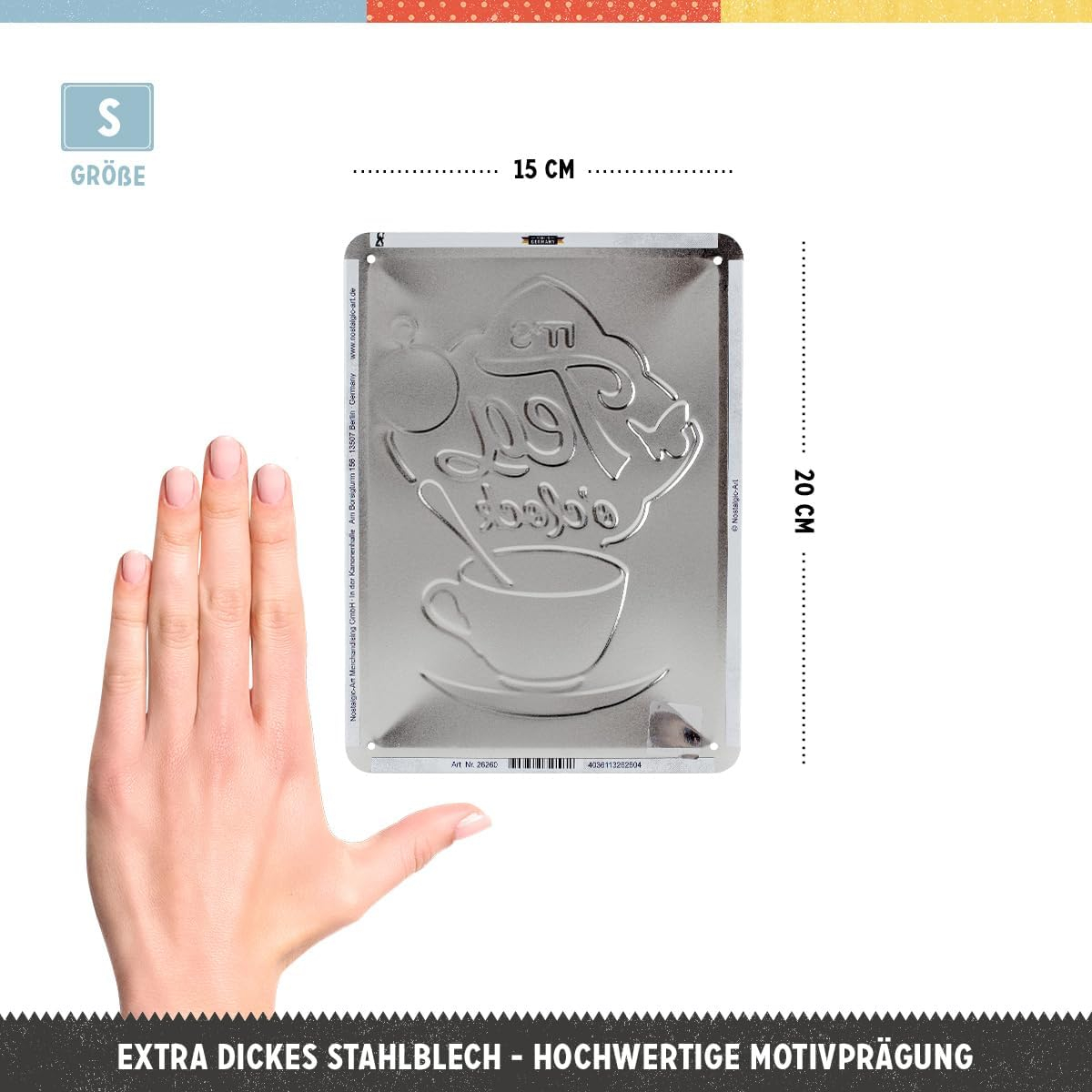 Placa metalica 15x20 It's Tea O'Clock - Timpul pentru un ceai [2]