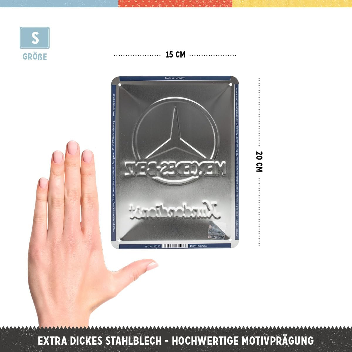 Placa metalica 15x20 Mercedes-Benz Customer Service - Receptie Clienti [2]