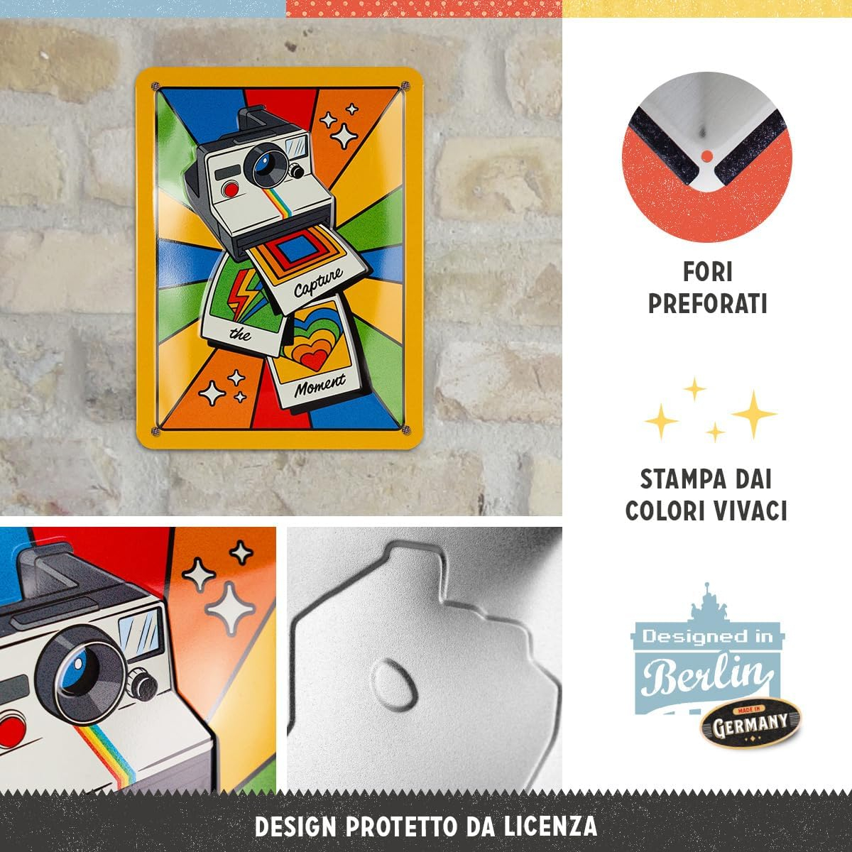 Placa metalica 15X20 Polaroid - Capture the Moment [3]