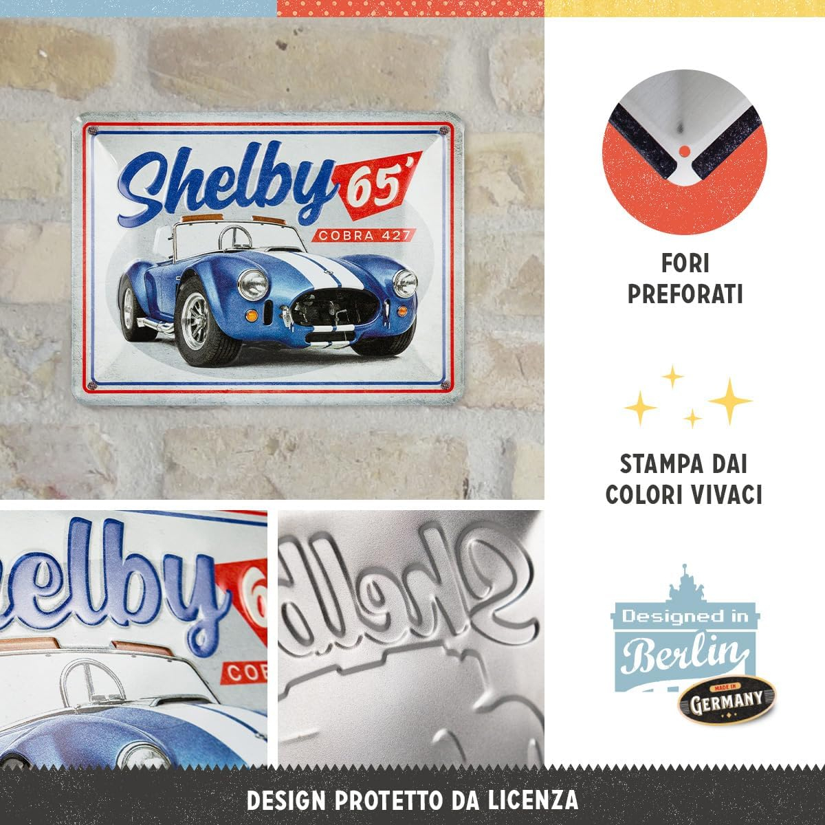 Placa metalica 15X20 Shelby - Cobra 427 [3]