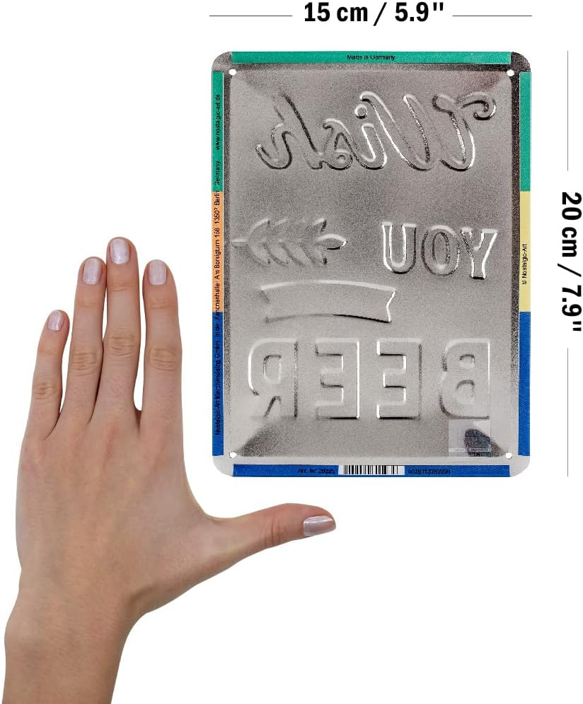 Placa metalica 15x20 Wish You were Beer - Mai buna era o bere [2]