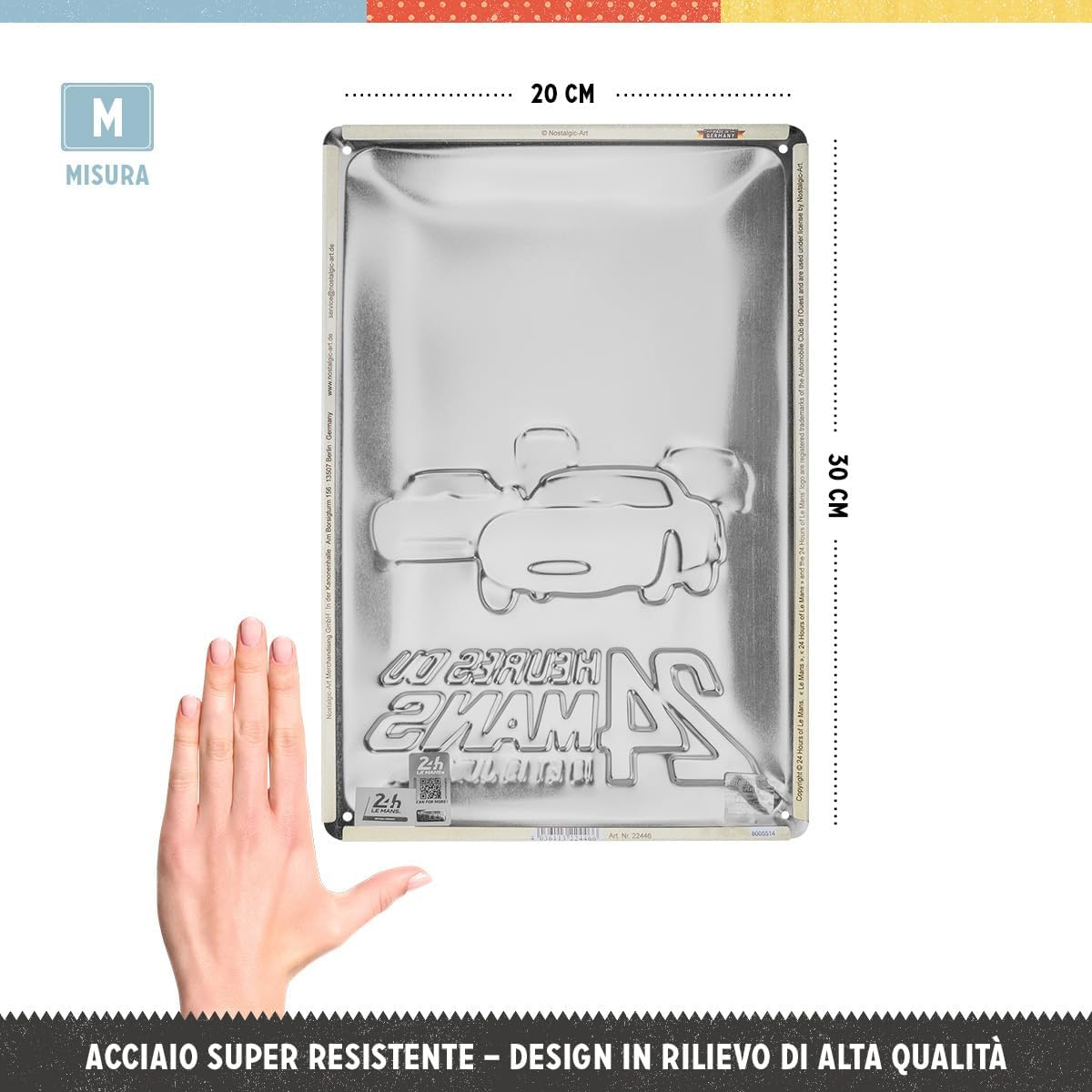 Placa metalica 20x30 24h Le Mans - Racing Poster 1966 [2]