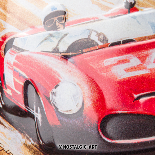 Placa metalica 20x30 24h Le Mans - Red Car 1963 - Masina Rosie 1963 [3]