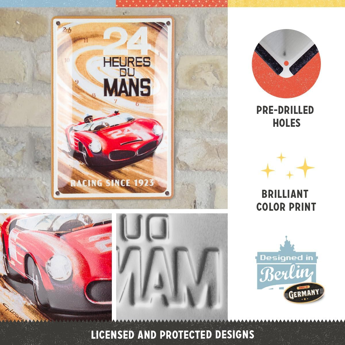 Placa metalica 20x30 24h Le Mans - Red Car 1963 - Masina Rosie 1963 [5]