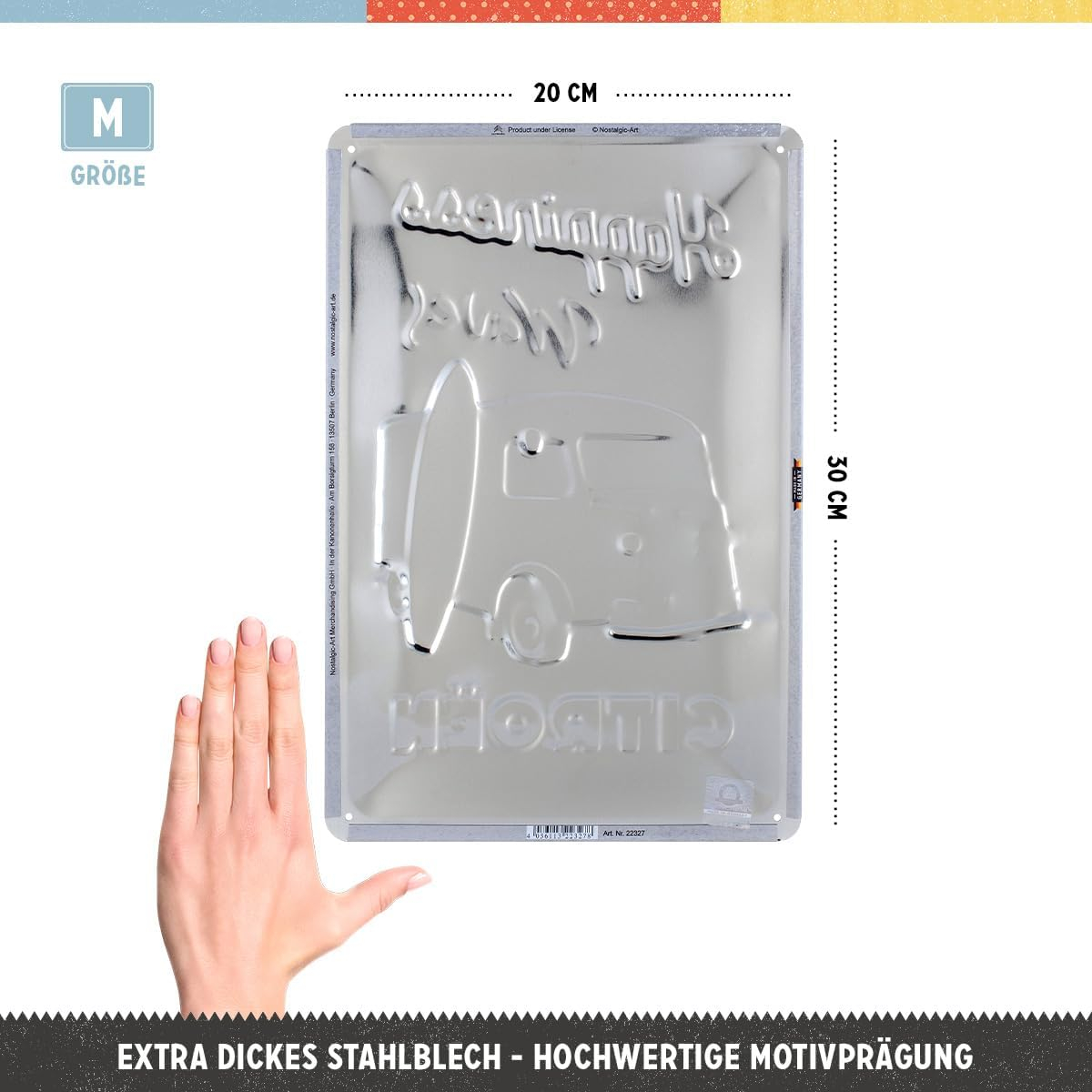 Placa metalica 20x30 Citroen Type H - Happiness Comes In Waves - Tip H - Fericirea vine in valuri [2]