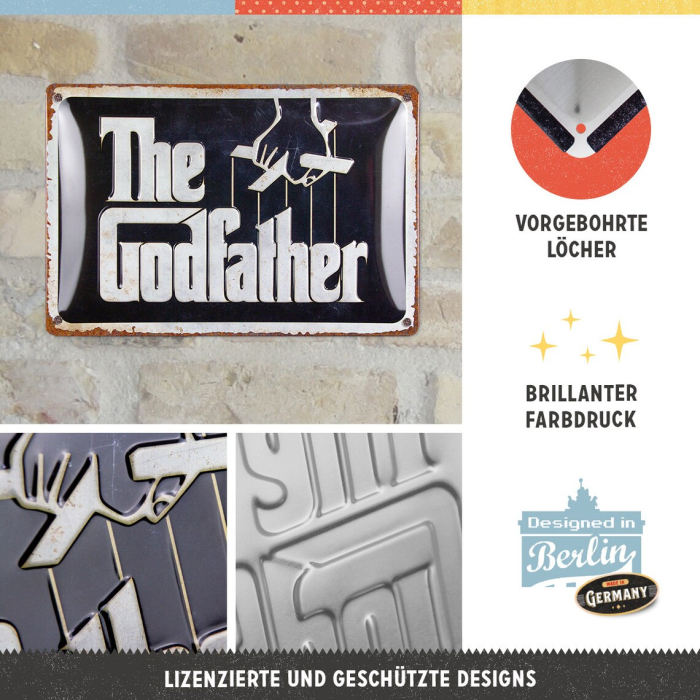 Placa metalica 20x30 Godfather - Logo - Nasul [3]