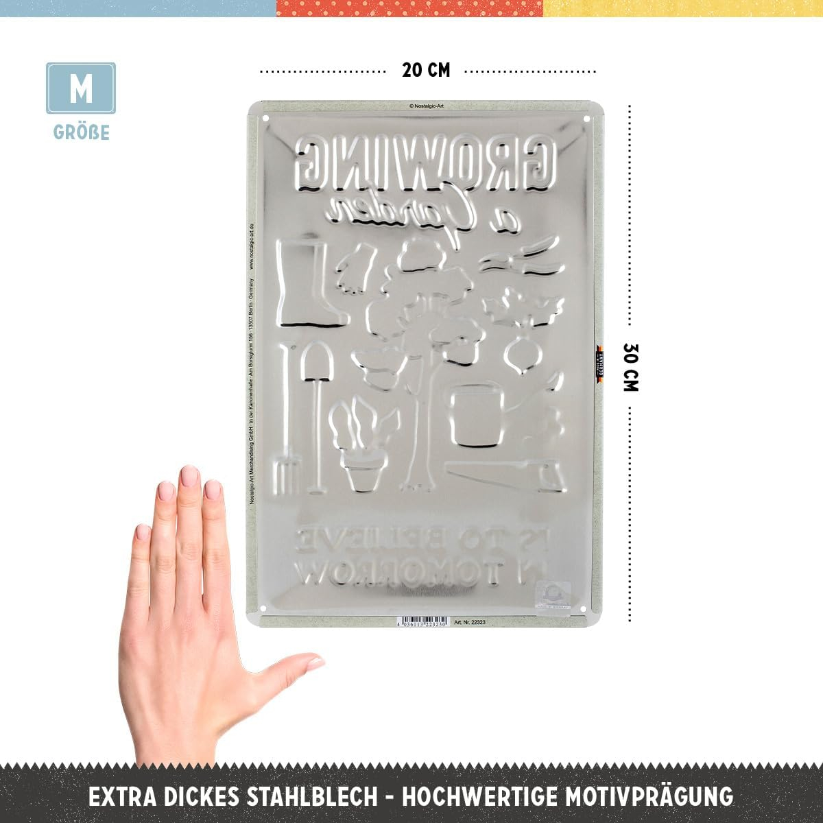 Placa metalica 20x30 Growing a Garden - Sa ingrijesti o Gradina [2]