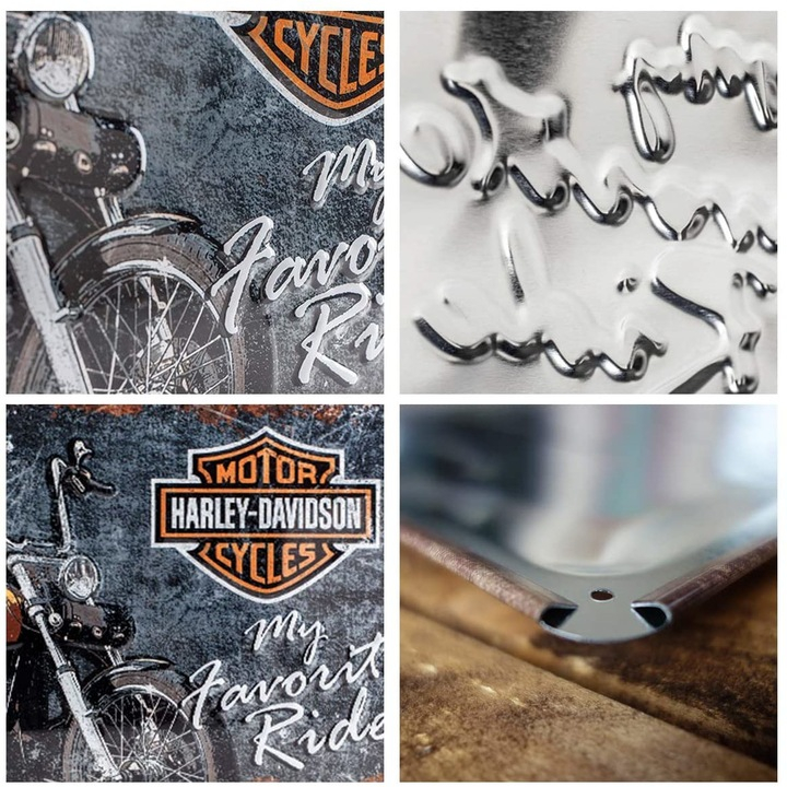 Placa metalica 20X30 Harley-Davidson - My Favorite Ride - Motocicleta mea preferata [2]