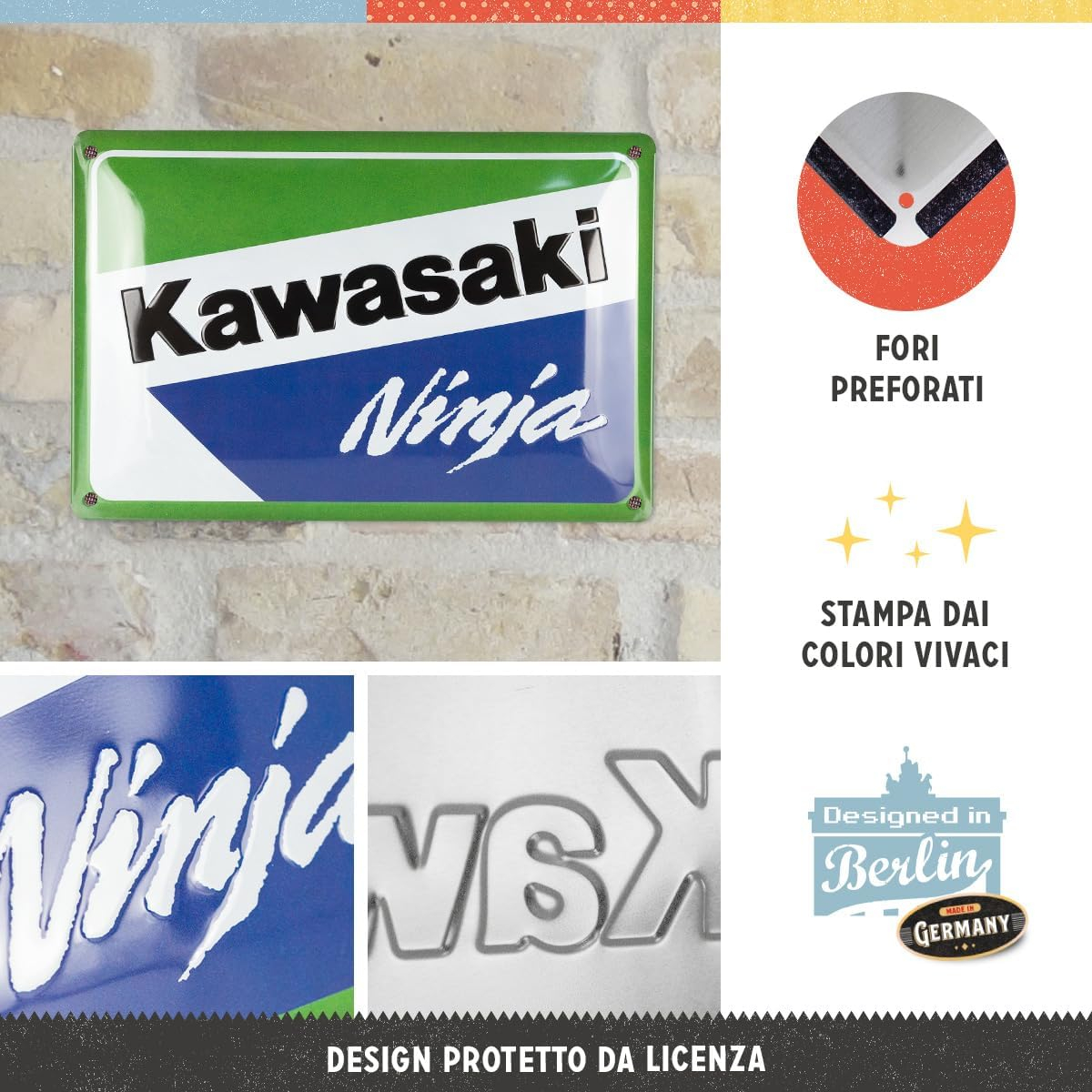 Placa metalica 20x30 Kawasaki - Ninja [3]