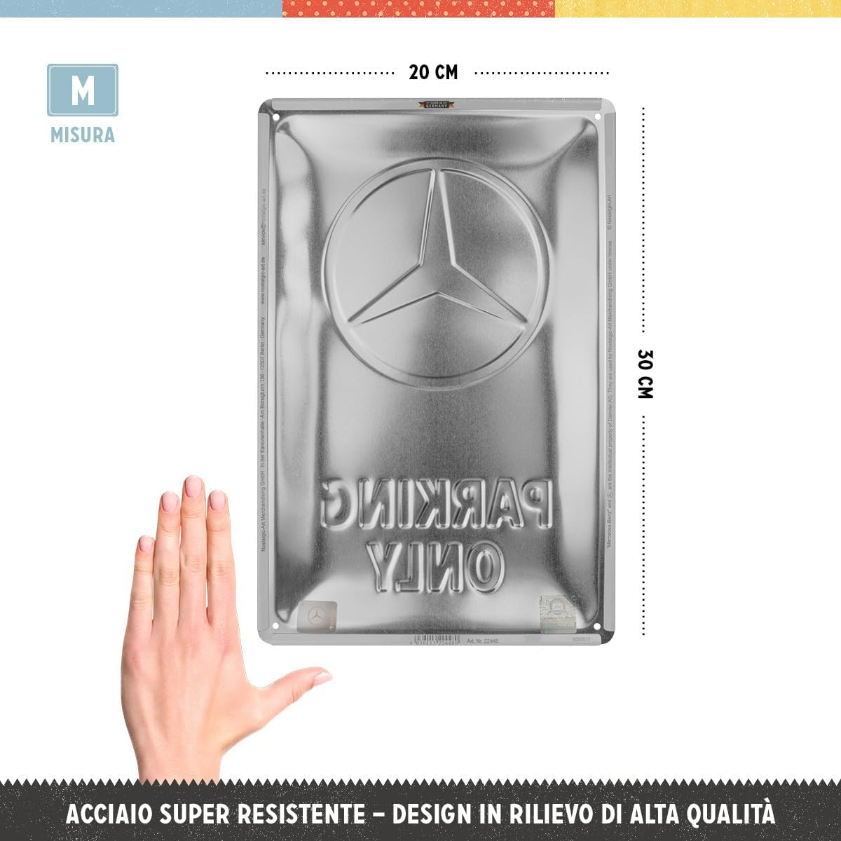 Placa metalica 20x30 Mercedes-Benz - Parking Only Grey [2]