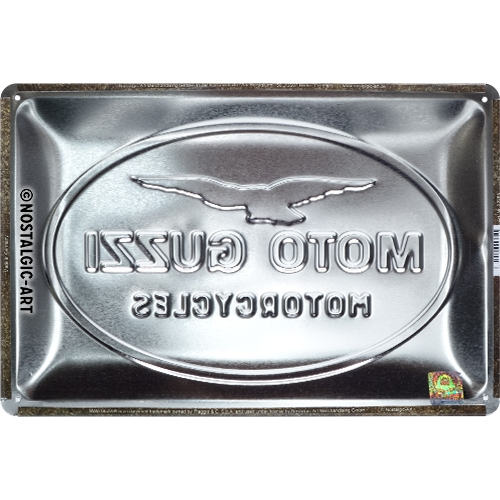 Placa metalica 20x30 Moto Guzzi - Logo Motorcycles - Sigla Motocicletelor Moto Guzzi [2]