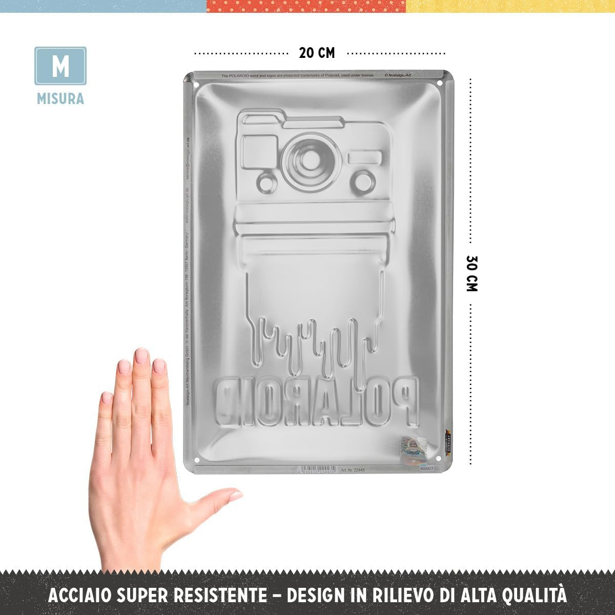 Placa metalica 20x30 Polaroid - Retro is just better [2]