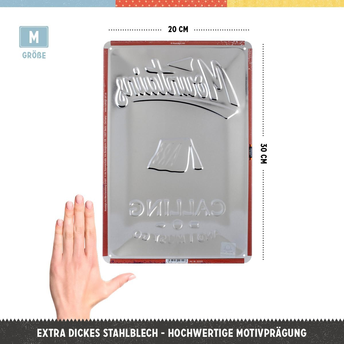 Placa metalica 20x30 The Mountains Are Calling - Muntele ma cheama [2]