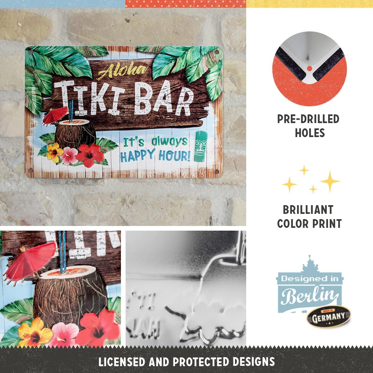 Placa metalica 20X30 TIKI BAR [3]