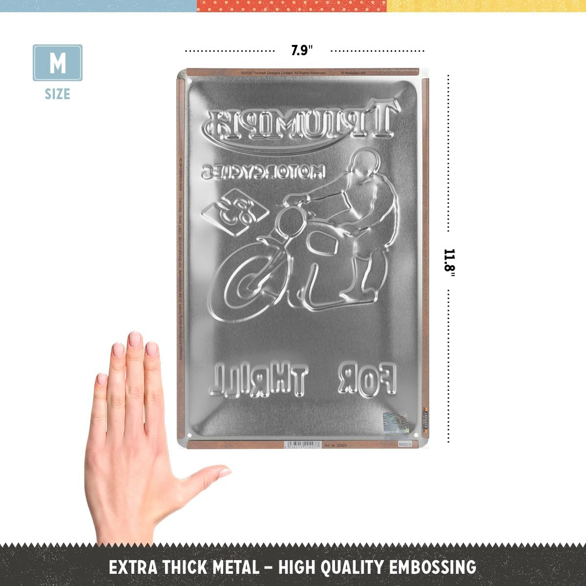 Placa metalica 20x30 Triumph For the Thrill - Triumph - pentru amatori de senzatii tari [2]