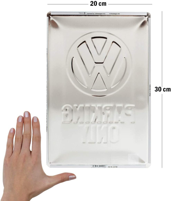 Placa metalica 20x30 Volkswagen Parking Only - Parcare doar pentru Volkswagen [2]