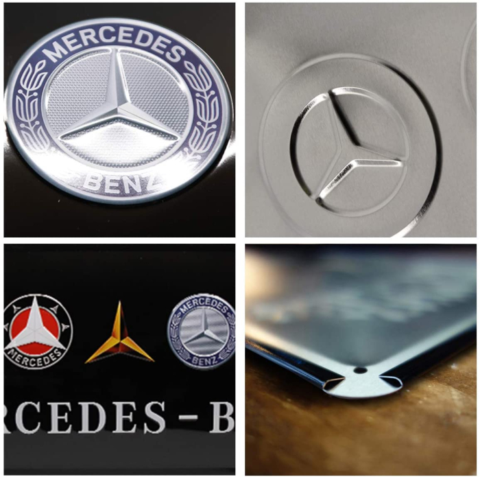 Placa metalica 25x50 Mercedes-Benz logo evolution - Evolutia Siglei [3]