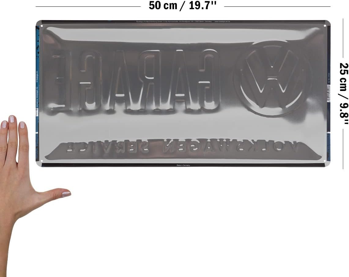 Placa metalica 25X50 Volkswagen Garaj [2]