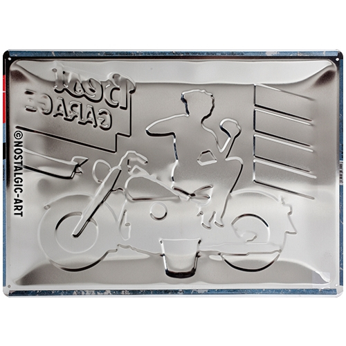 Placa metalica 30X40 Best Garage - Cel mai bun Garaj pentru motociclete [2]