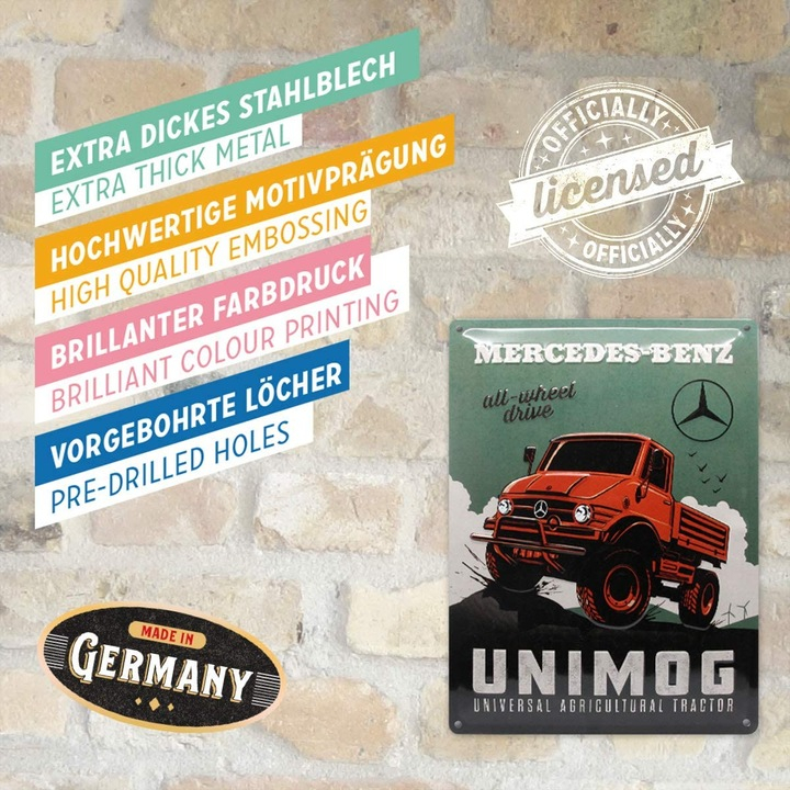 Placa metalica 30X40 Daimler Truck - Unimog [4]