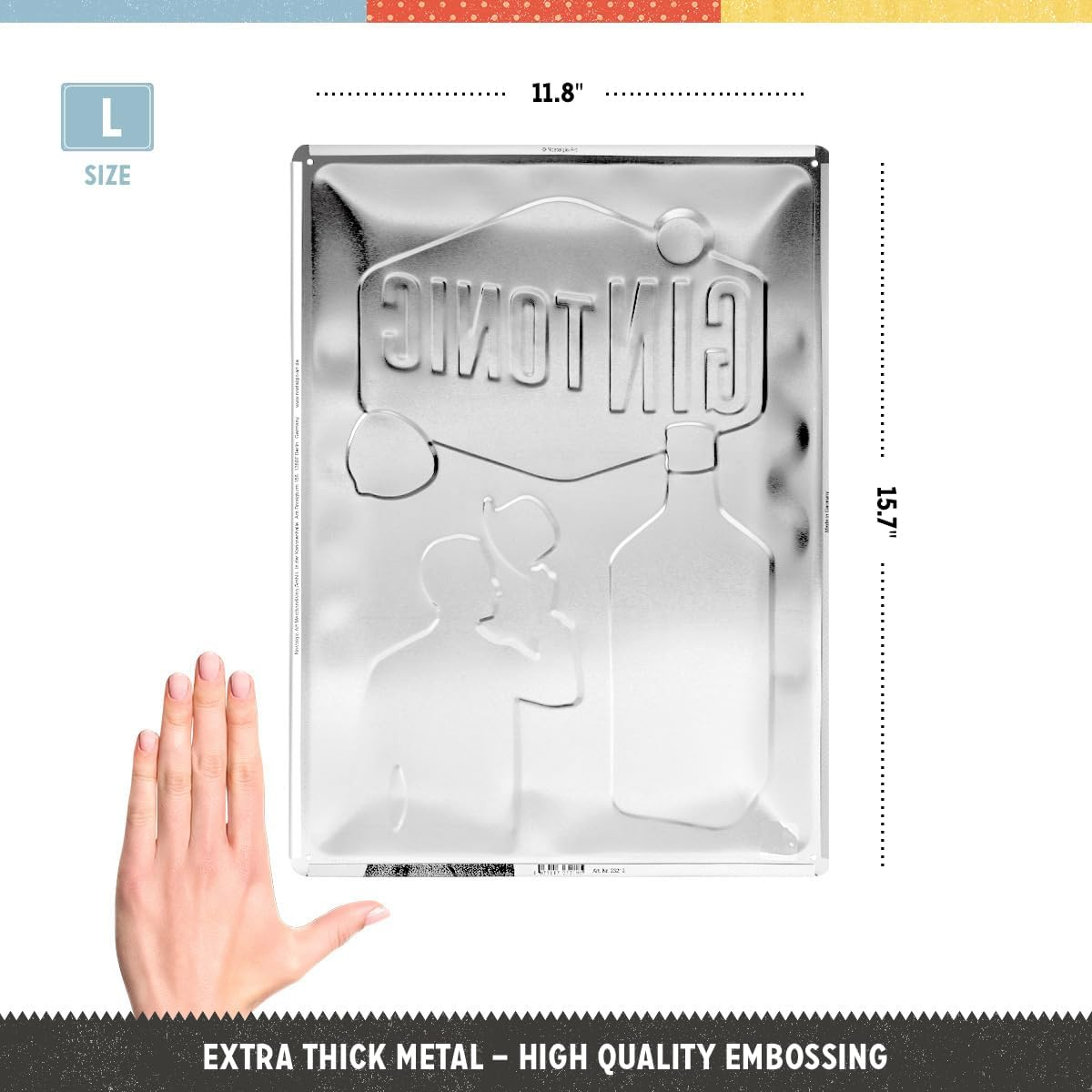 Placa metalica 30X40 Gin Tonic [2]