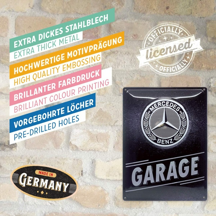 Placa metalica 30x40 Mercedes-Benz - Garaj [3]