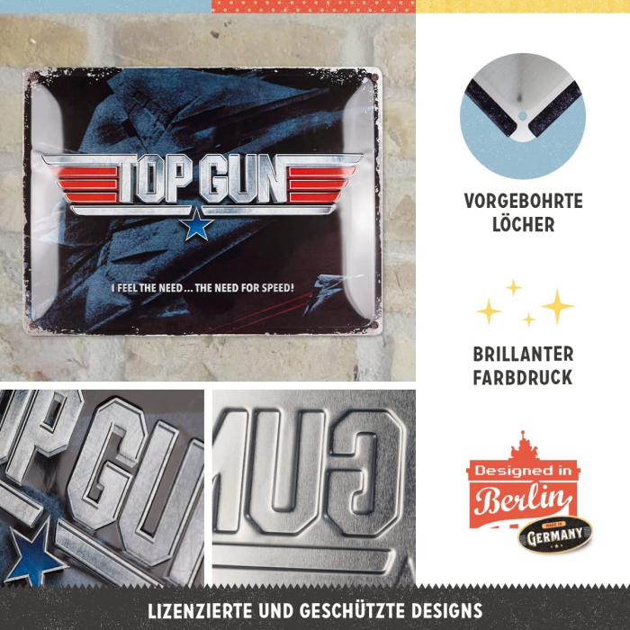 Placa metalica 30X40 Top Gun - The Need for Speed - Nevoia de viteza [3]