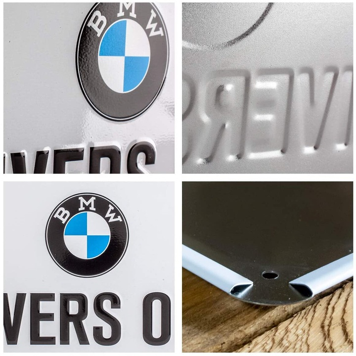 Placa metalica cu snur 10x20 BMW Drivers Only - Doar pentru soferi de BMW [4]