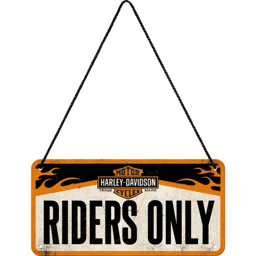 Placa metalica cu snur 10x20 Harley-Davidson Riders only -Doar pentru Soferi de Harley-Davidson [2]