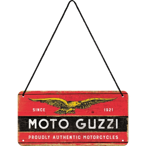 Placa metalica cu snur 10x20 Moto Guzzi logo [2]