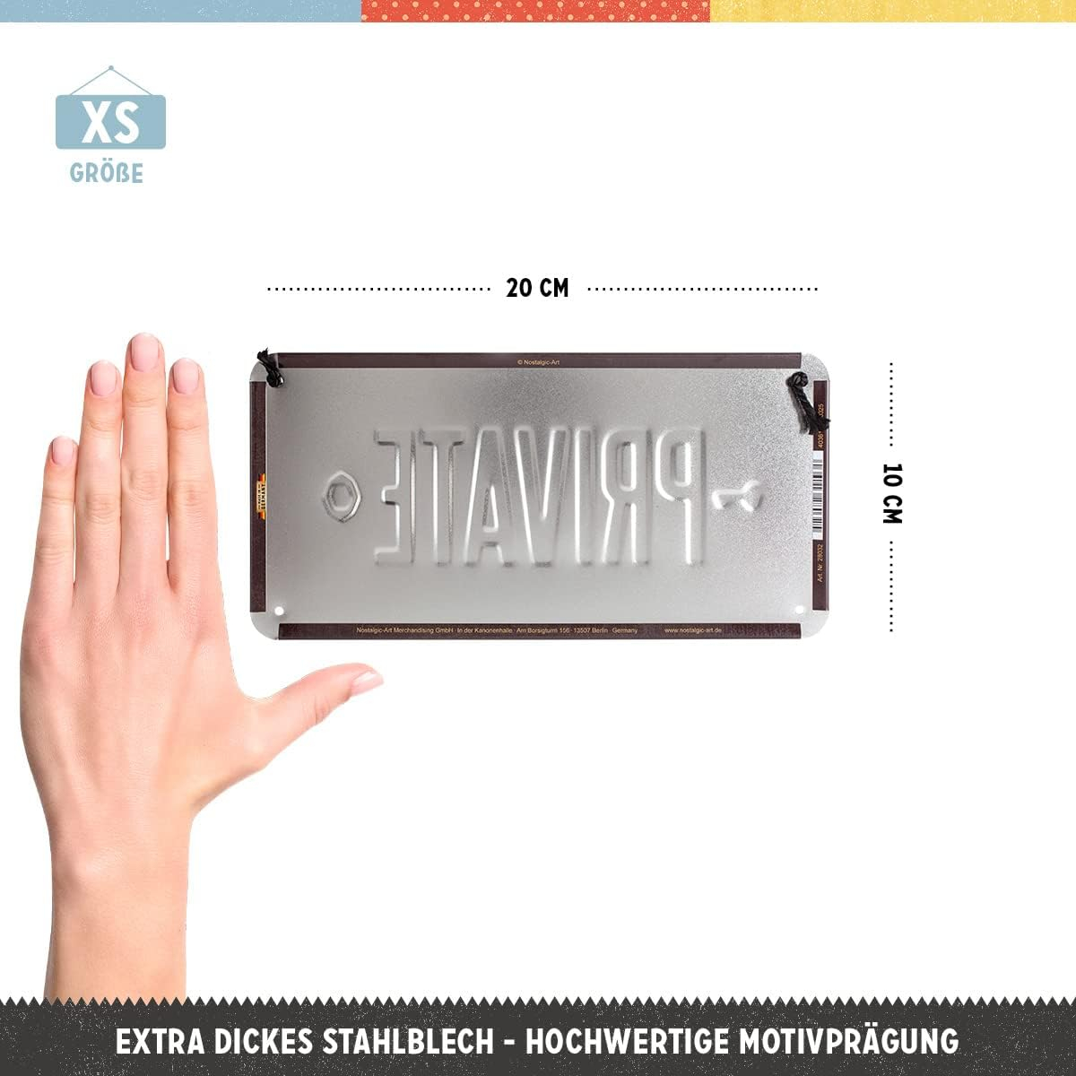 Placa metalica cu snur 10x20 Private - Privat [3]