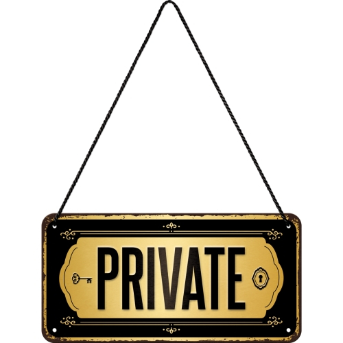Placa metalica cu snur 10x20 Private - Privat [2]