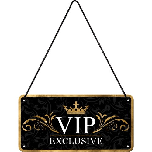 Placa metalica cu snur 10x20 VIP Exclusive - Exclusiv VIP [2]