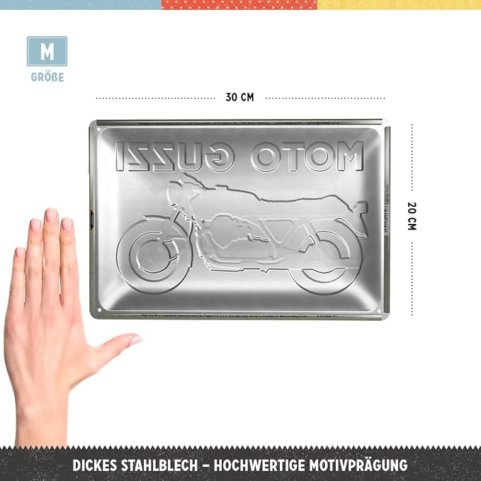 Placa metalica Nostalgic-Art, 20x30 cm -Moto Guzzi - Modell V7 Sport [2]