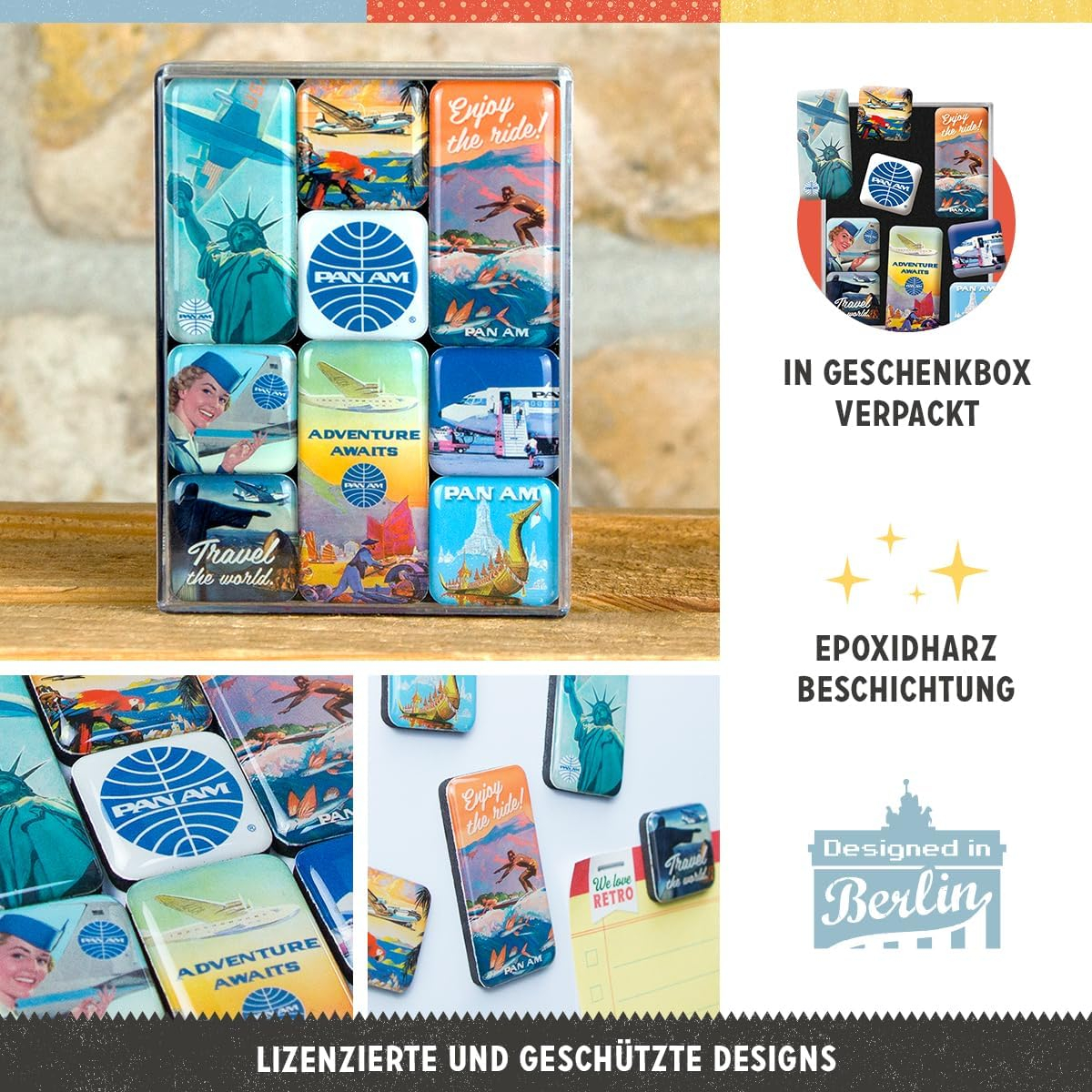 Set de magneti Pan Am - Travel The World - Sa calatorim in Lume [4]