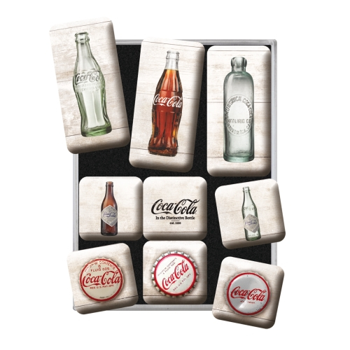 Set magneti Coca-Cola Bottle Timeline - evolutia Sticlei in timp [2]