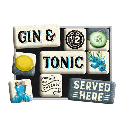 Set Magneti Gin & Tonic Served here - Gin Tonic Servit Aici [2]