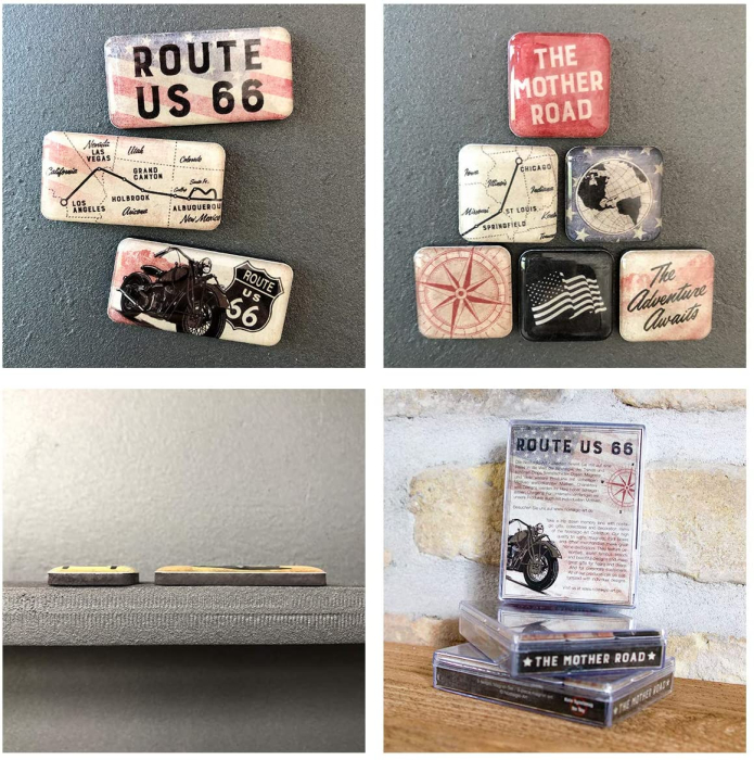 Set magneti Route 66 Bike Map - Harta si motocicleta [4]