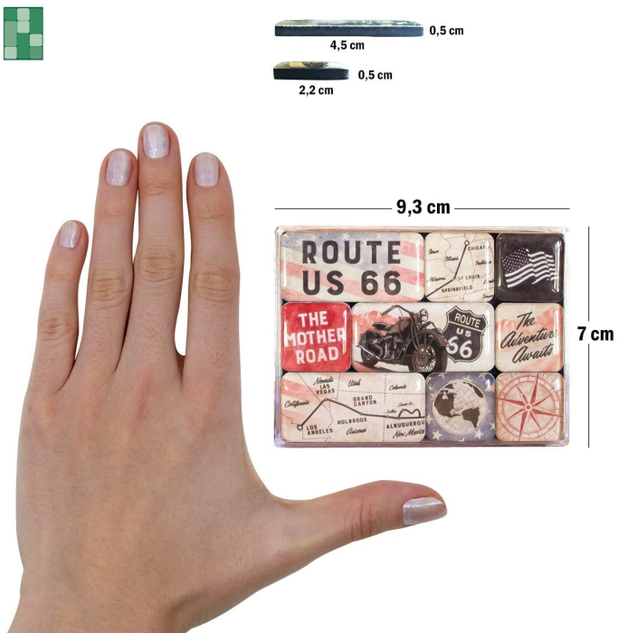 Set magneti Route 66 Bike Map - Harta si motocicleta [3]