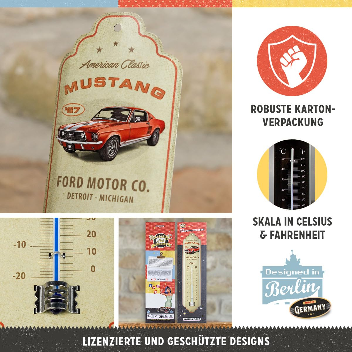 Termometru Ford Mustang GT 1967 Rosu [3]